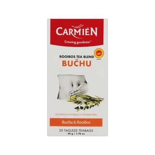 carmien rooibos tea blend teabags with buchu 20 pack