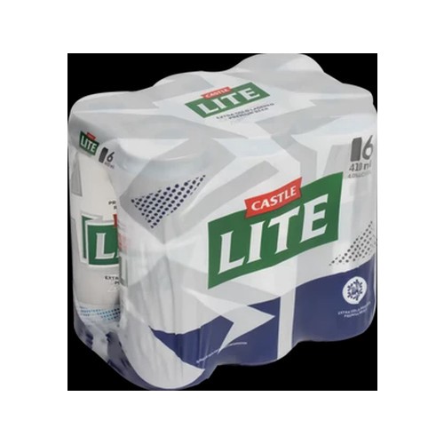 Castle Lite Beer Cans 6 x 410ml