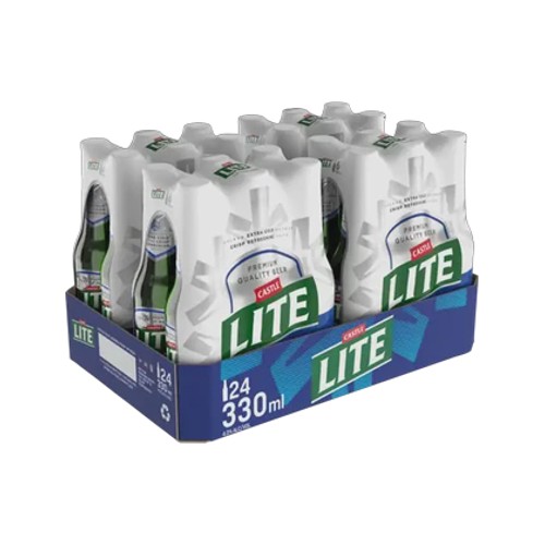 Castle Lite Premium Beer Bottles 24 x 330ml