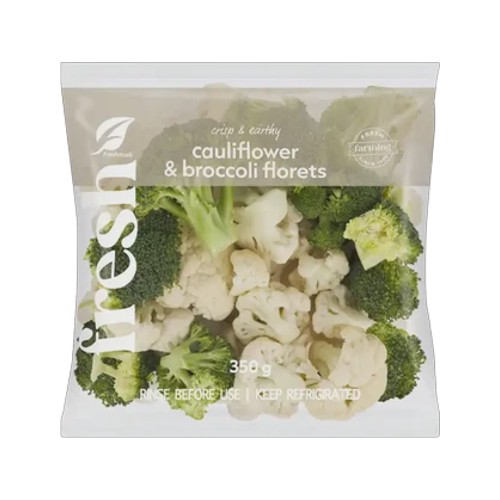cauliflower & broccoli florets 350g