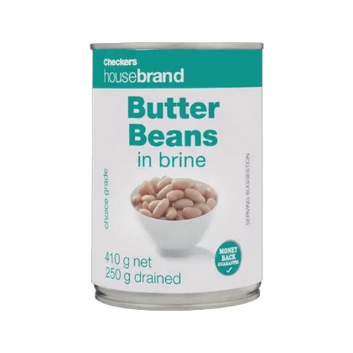 Checkers Housebrand Butter Beans 410g