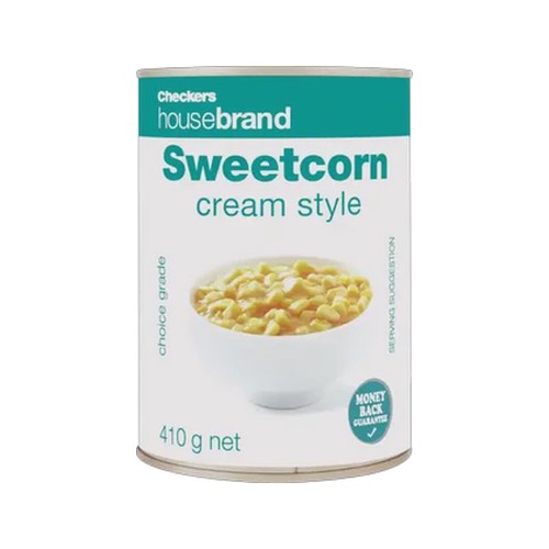 checkers housebrand creamstyle sweetcorn 410g
