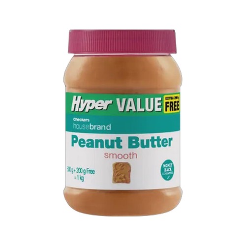 checkers housebrand hyper value smooth peanut butter 1kg