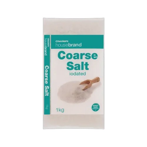 checkers housebrand iodated coarse salt bag 1kg