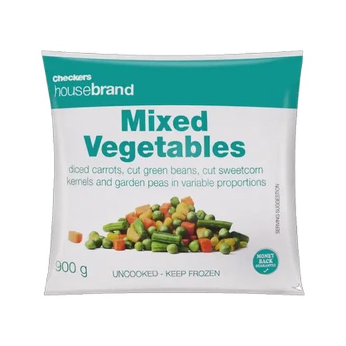 Checkers Housebrand Mixed Frozen Vegetables 900g