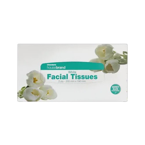 checkers housebrand white soft facial tissues 100 pack