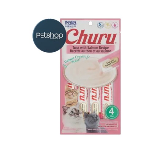 churu tuna with salmon recipe cat treats 4 x 14g
