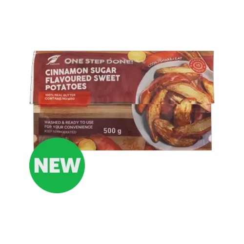 cinnamon sugar flavoured sweet potatoes 500g