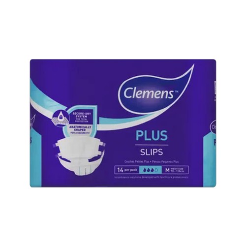 clemens plus incontinence medium slips 14 pack