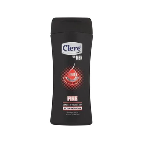 clere for men glycerine enriched fire body lotion bottle 400ml