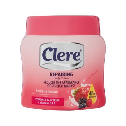 clere repairing berries & cream body creme 500ml