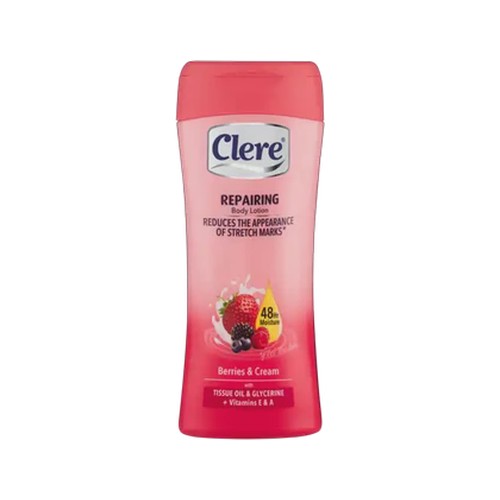clere repairing berries & cream body lotion 400ml