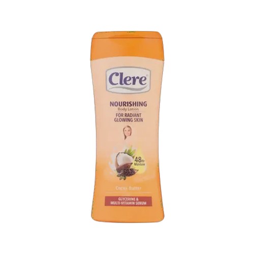 clere triple glycerine enriched cocoa butter nourishing body lotion bottle 400ml