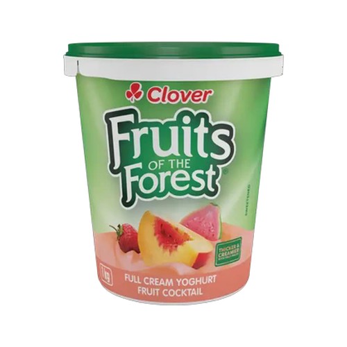 clover fruits of the forest fruit cocktail full cream yoghurt 1kg