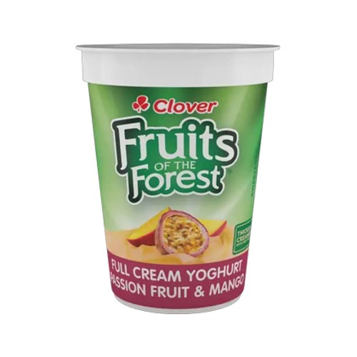 Clover Fruits of the Forest Passion Fruit & Mango Full Cream Yoghurt 150g