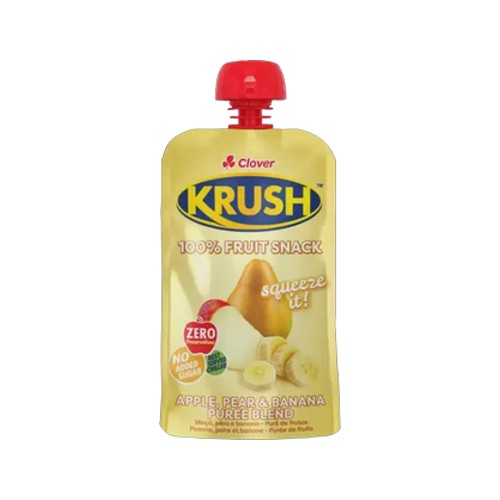 clover krush apple pear & banana 100 fruit snack 110ml