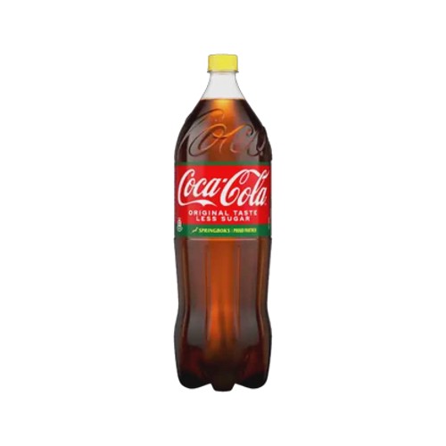 coca-cola original taste less sugar soft drink 2l