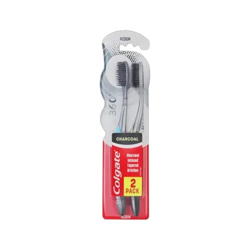 colgate 360 charcoal toothbrush 2 pack
