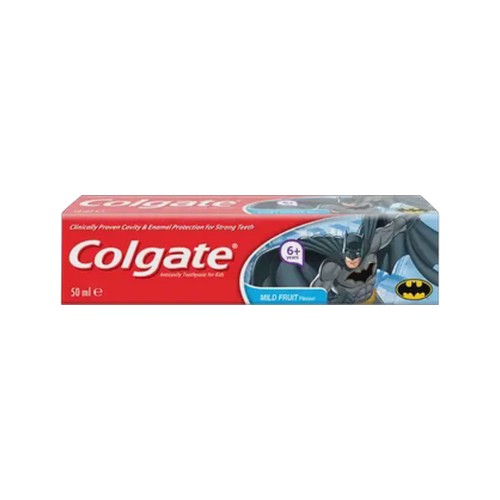 colgate batman 6 years mild mint flavour cavity protection toothpaste 50ml