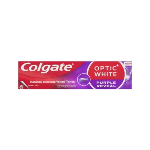 colgate optic white purple reveal flouride toothpaste 75ml