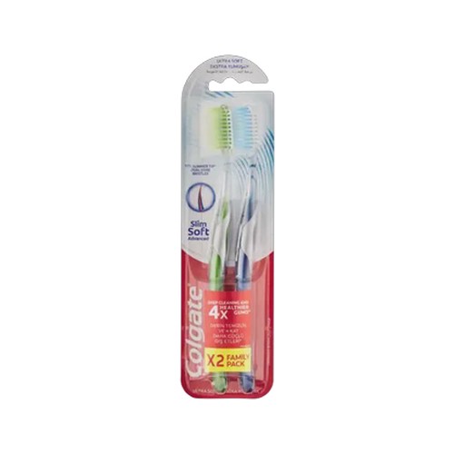 colgate slim soft advanced toothbrush 2 pack