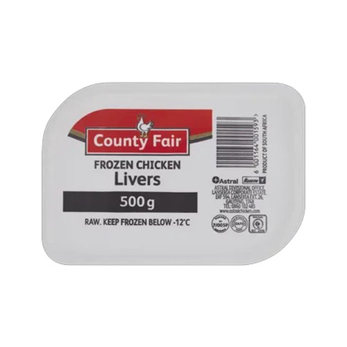 County Fair Frozen Chicken Livers 500g