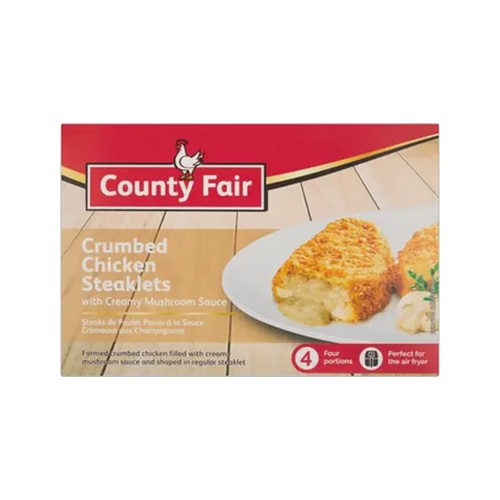 county fair frozen chicken steaklet with mushroom sauce 400g
