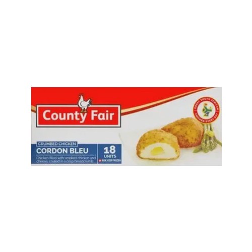 County Fair Frozen Cordon Bleu Crumbed Chicken 2.7kg
