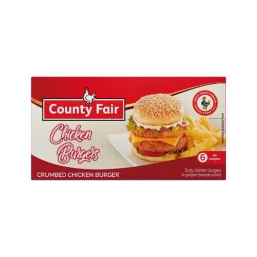 County Fair Frozen Crumbed Chicken Burgers 400g