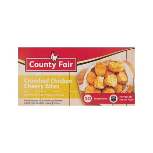 County Fair Frozen Crumbed Chicken Cheezy Bites 350g