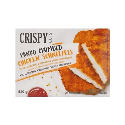 Crispy Cuts Frozen Panko Crumbed Chicken Schnitzels 520g