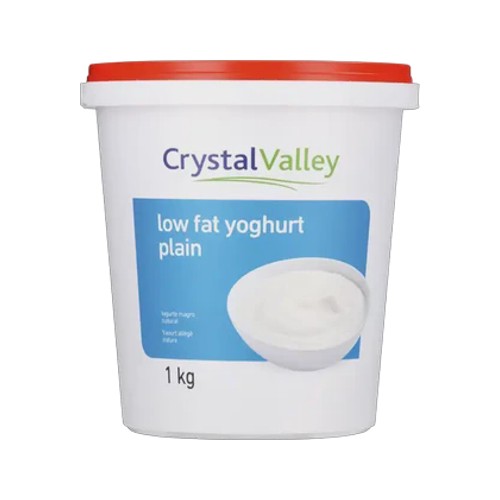 crystal valley low fat plain yoghurt 1kg