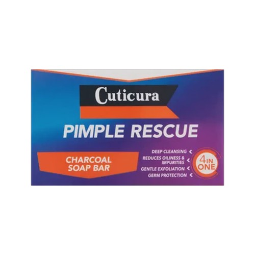 Cuticura Pimple Rescue Charcoal Soap Bar 100g