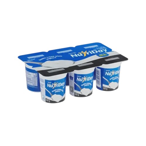 Danone Nutriday Plain Double Cream Yoghurt 6 x 100g