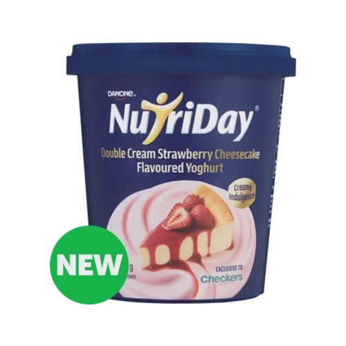 Danone Nutriday Strawberry Cheesecake Flavoured Double Cream Yoghurt 900g