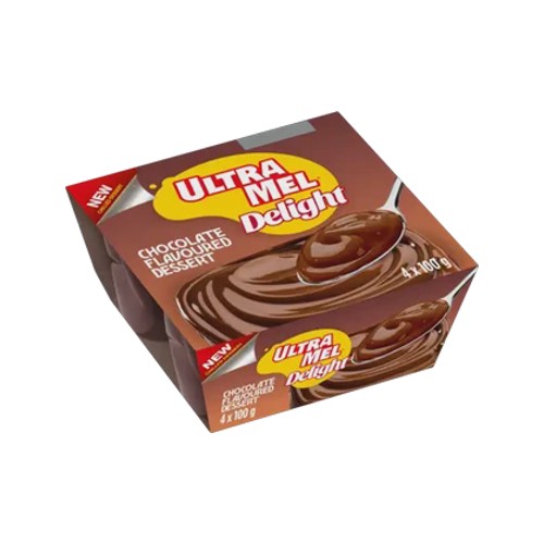 Danone Ultra Mel Chocolate Flavoured Delight Dessert 4 x 100g