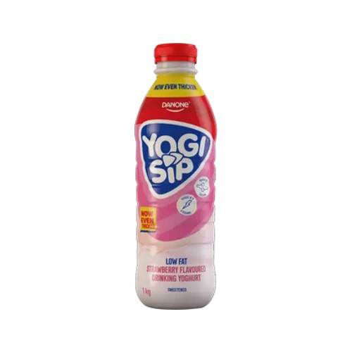 Danone Yogi Sip Strawberry Flavoured Low Fat Drinking Yoghurt 1kg