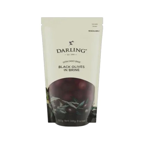 darling olives black olives in brine 500g