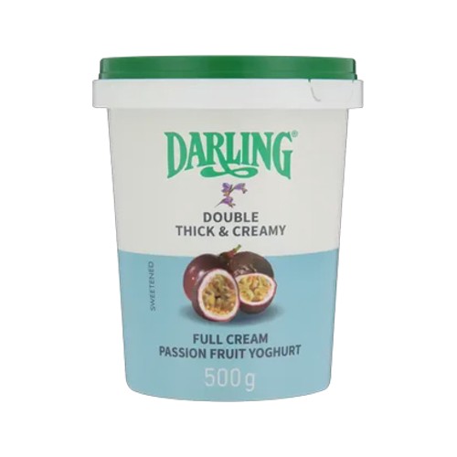 darling passion fruit flavoured full cream yoghurt 500g