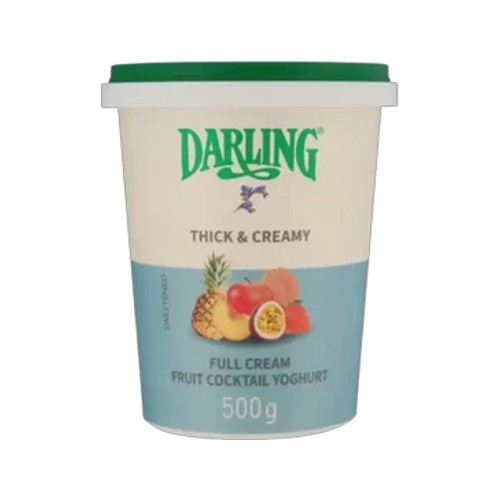 darling thick & creamy fruit cocktail full cream yoghurt 500g