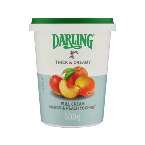 Darling Thick & Creamy Mango & Peach Full Cream Yoghurt 500g