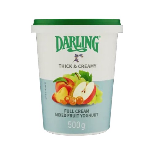 darling thick & creamy mixed fruit full cream yoghurt 500g