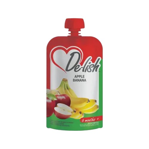 de-lish apple banana baby food pouch 110ml