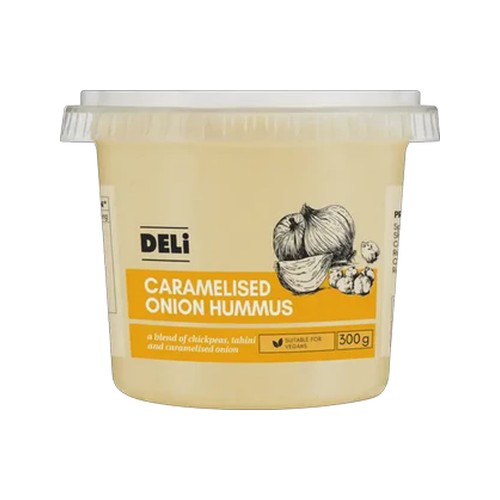 deli caramelised onion hummus 300g