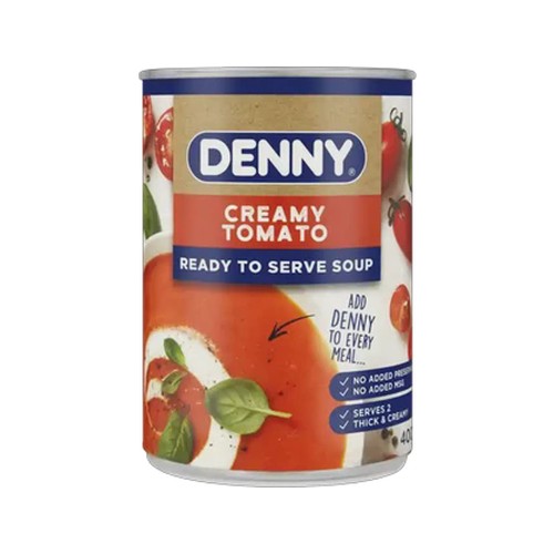 denny creamy tomato ready to serve soup 400g