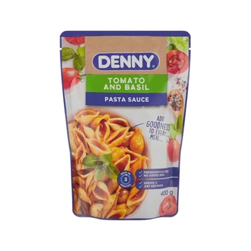 denny tomato & basil pasta sauce 400g