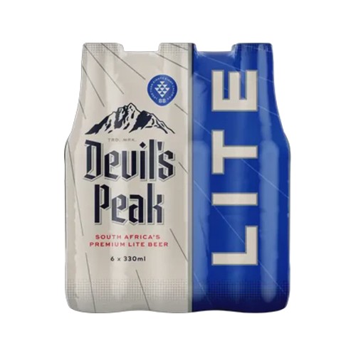 Devils Peak Lite Beer Bottles 6 x 330ml