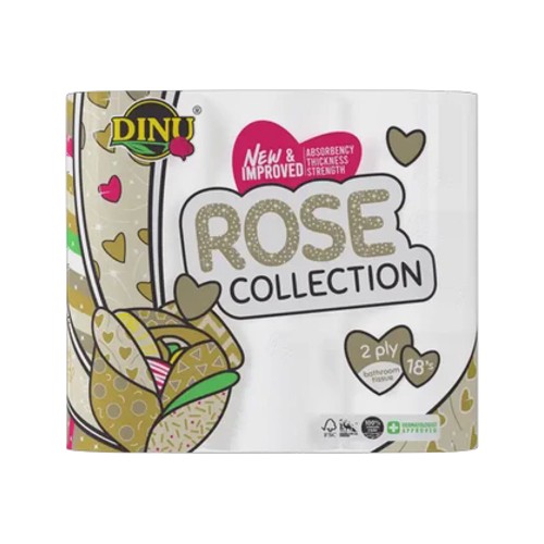 Dinu Rose Collection 2-ply Bathroom Tissue Roll 18-pack