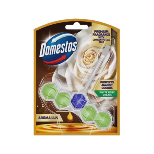 domestos aroma lux white rose dream toilet block 50g