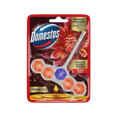 domestos dahlia wish aroma lux toilet block